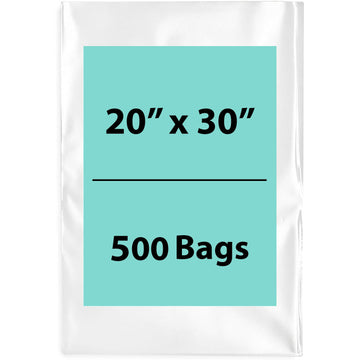 LDPE 2Mil Clear Poly Bags 20X30 inches 500 Bags